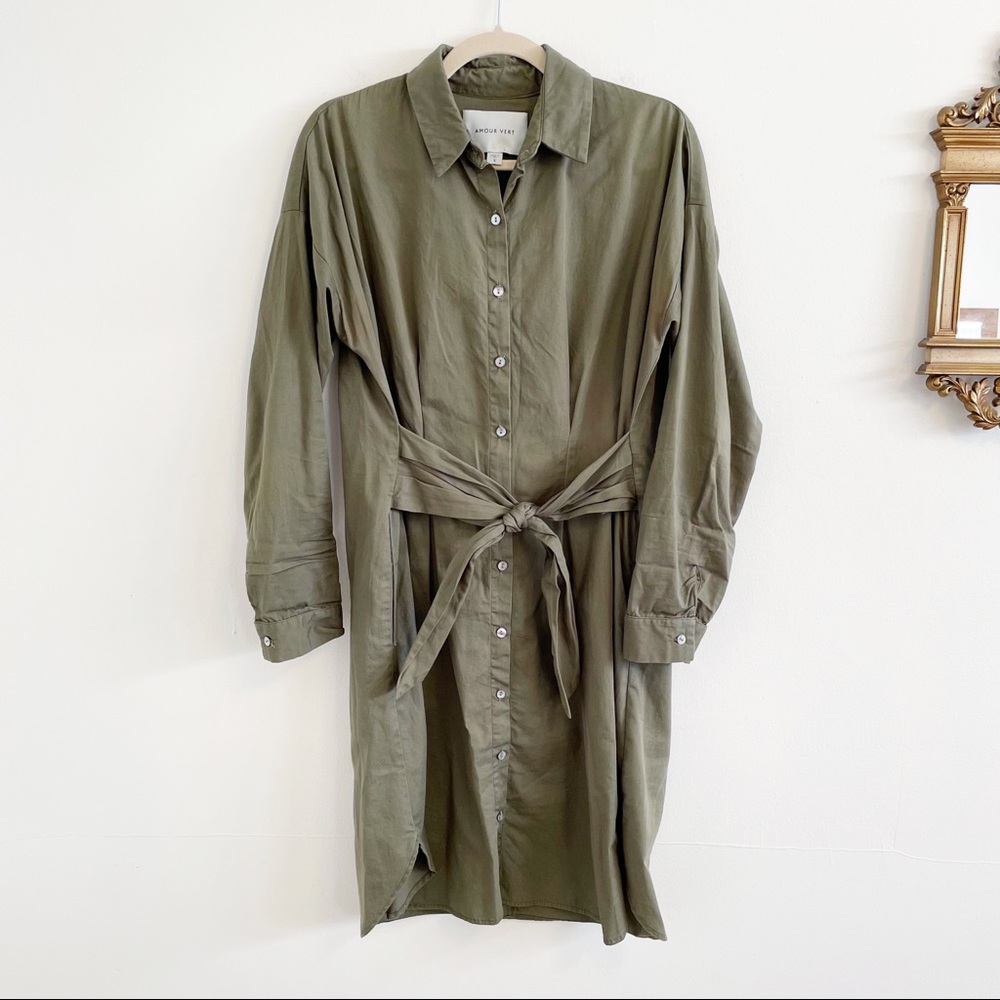 Amour Vert Sage Green Midi Dress